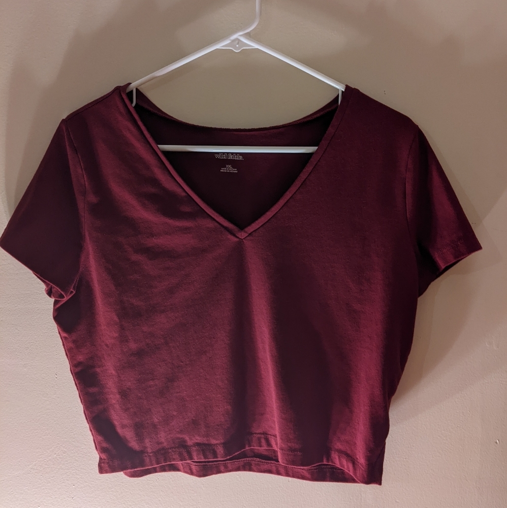 Maroon crop top